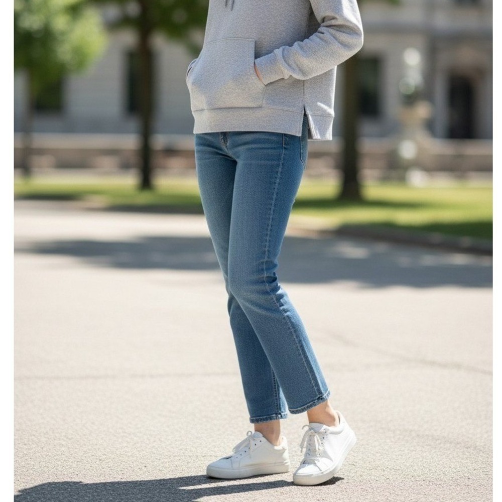 Edwin Jeans Women 26 Blue Bree Azure High Rise Straight‎ Leg